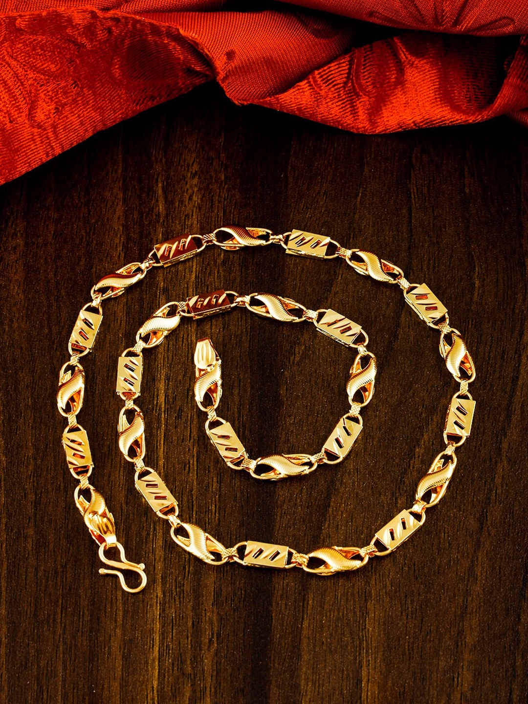 

MEENAZ Men Gold-Plated Brass Long Chain