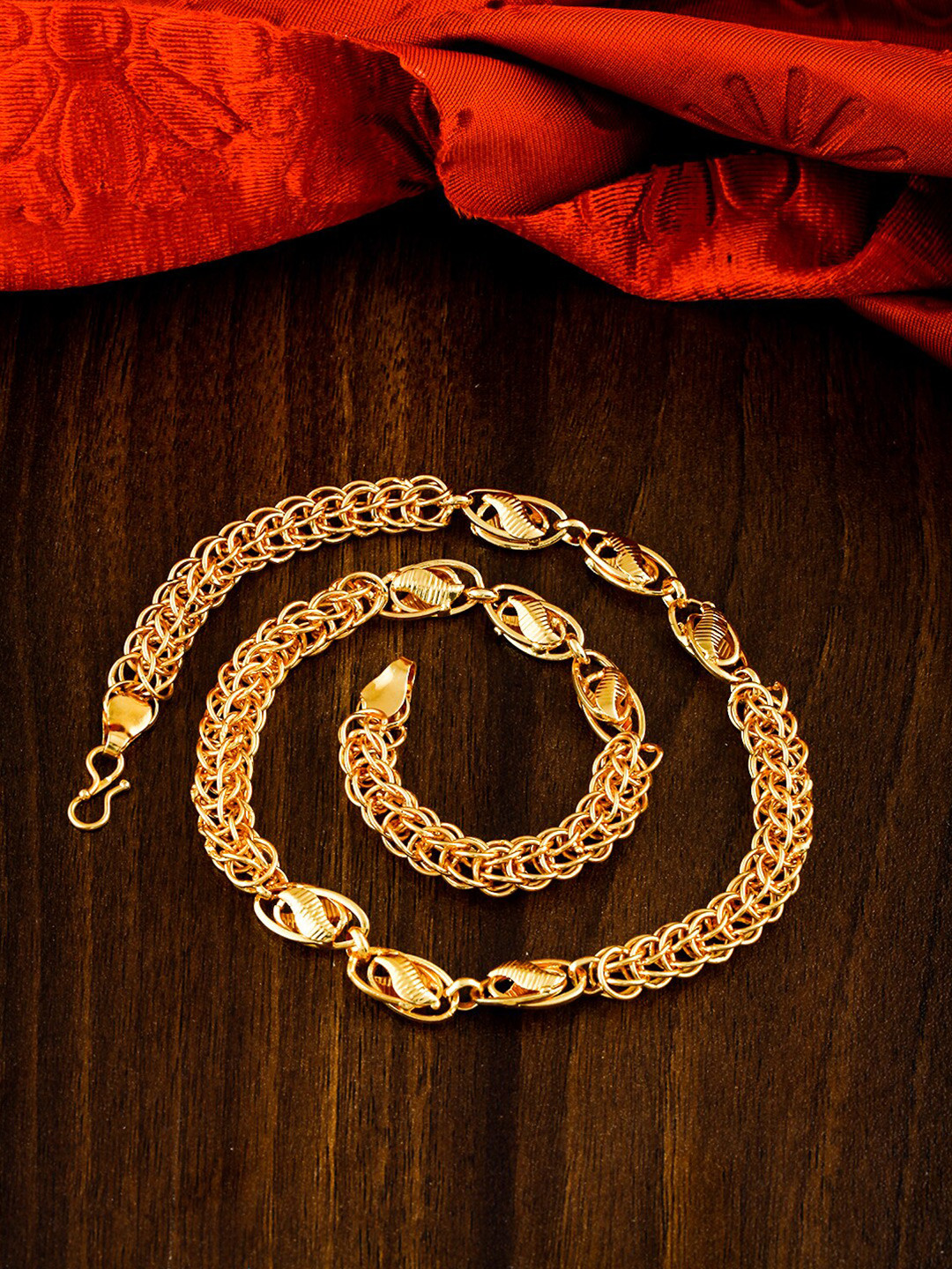 

MEENAZ Men Gold-Plated Brass Long Chain