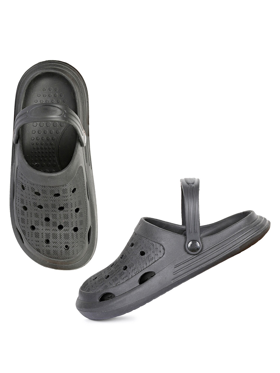 

MOZAFIA Men Self Design Clogs, Black