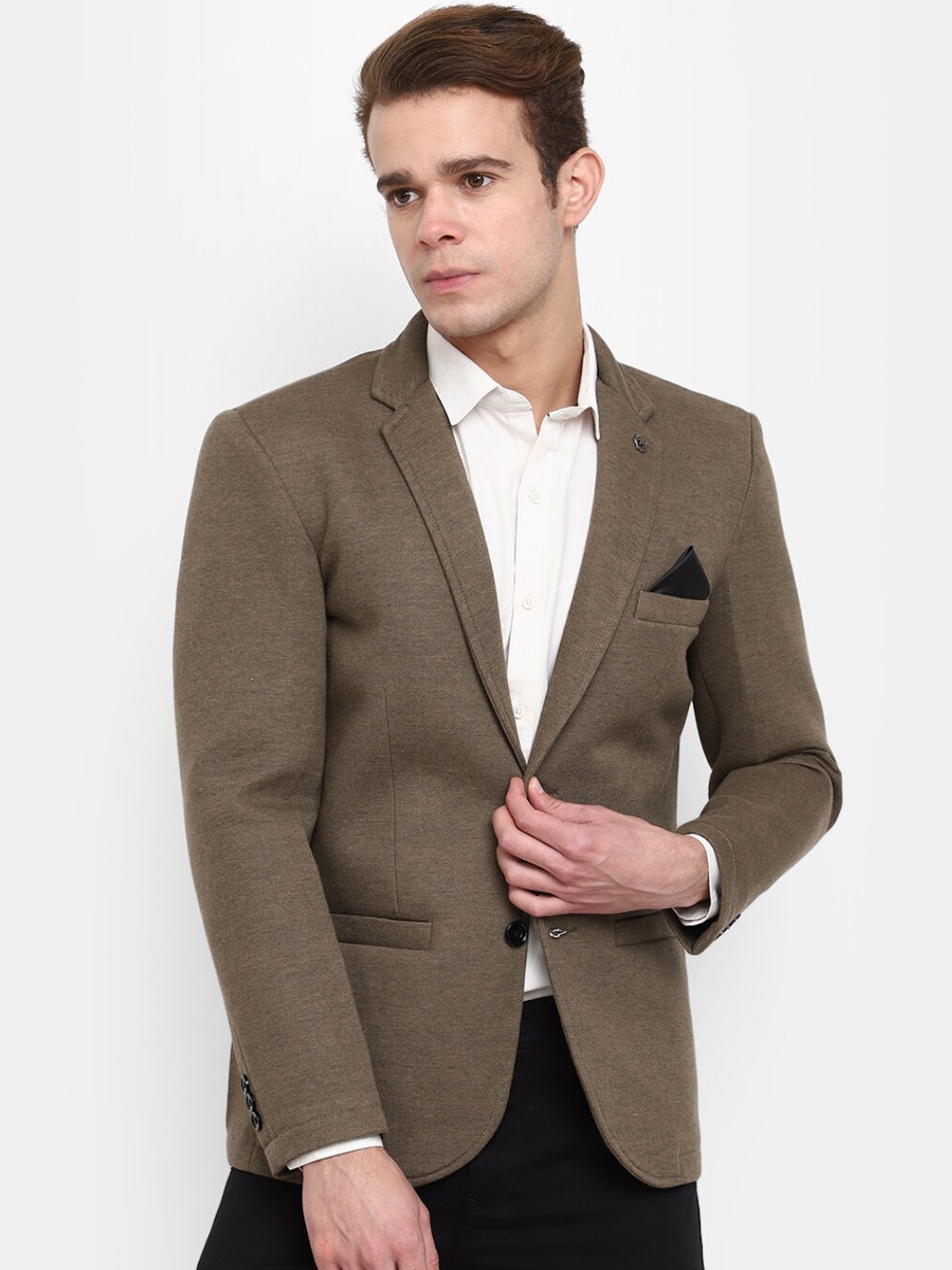 

V-Mart Single Breasted Blazers, Brown