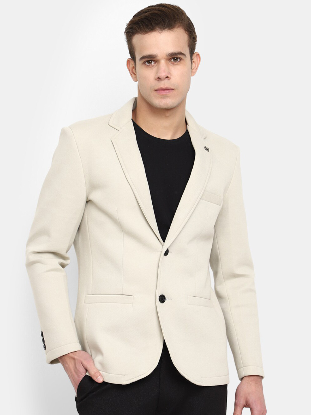 

V-Mart Single Breasted Blazers, Beige