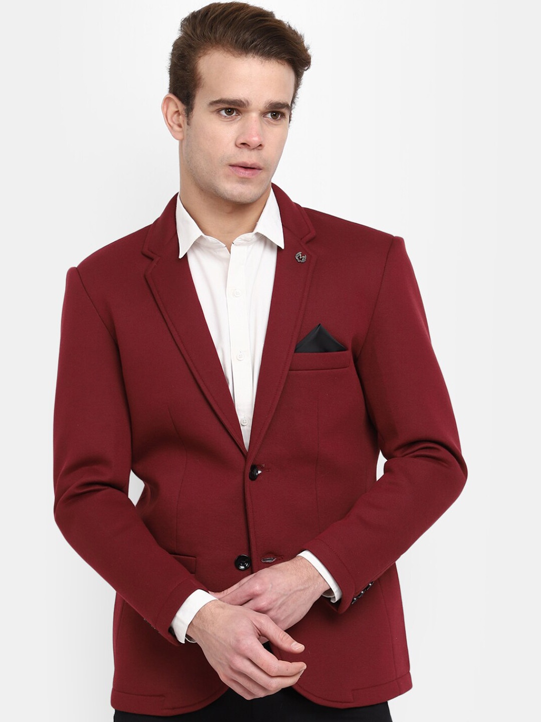 

V-Mart Single Breasted Blazers, Maroon