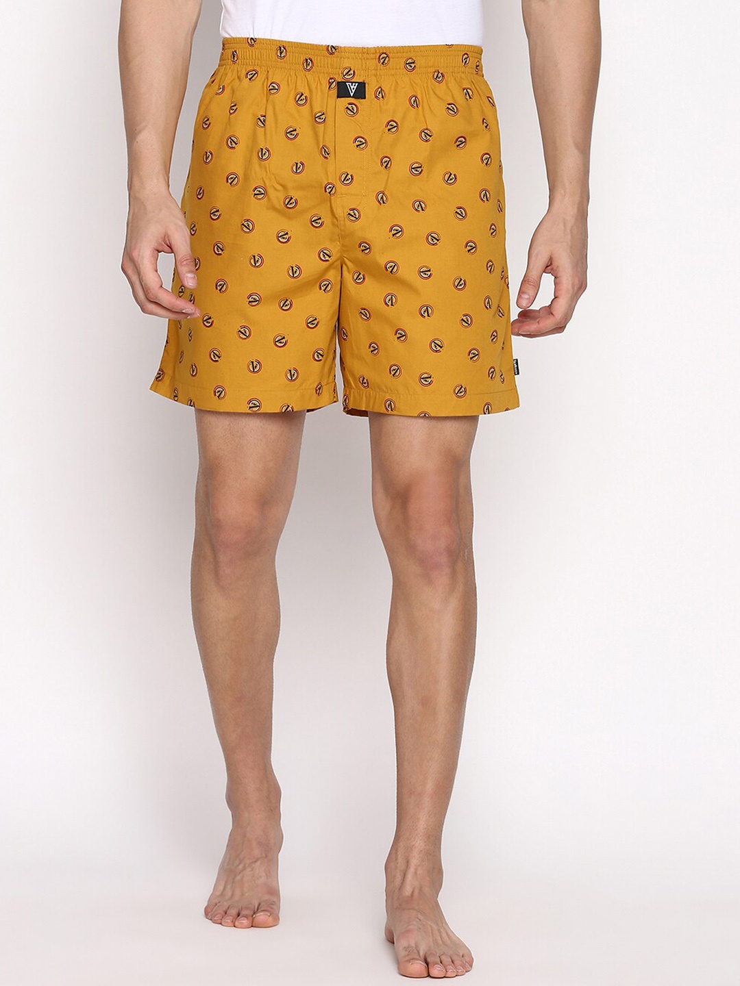 

Van Heusen Men Printed Pure Cotton Boxers, Yellow