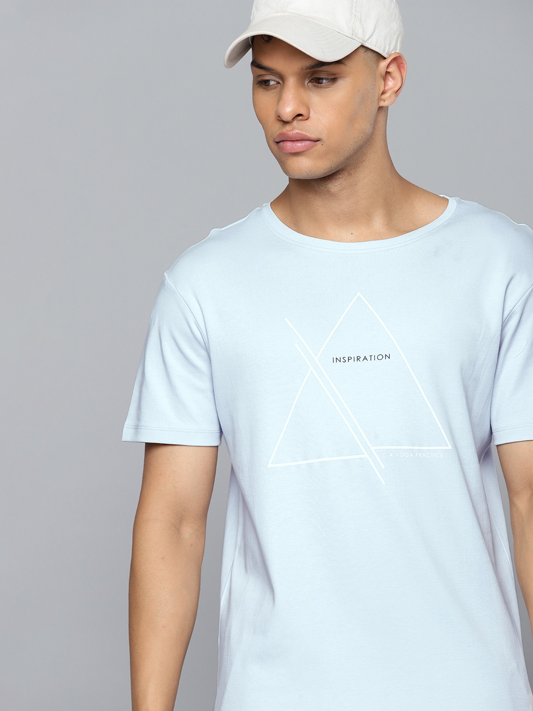 

HRX by Hrithik Roshan Men Blue Typography T-shirt