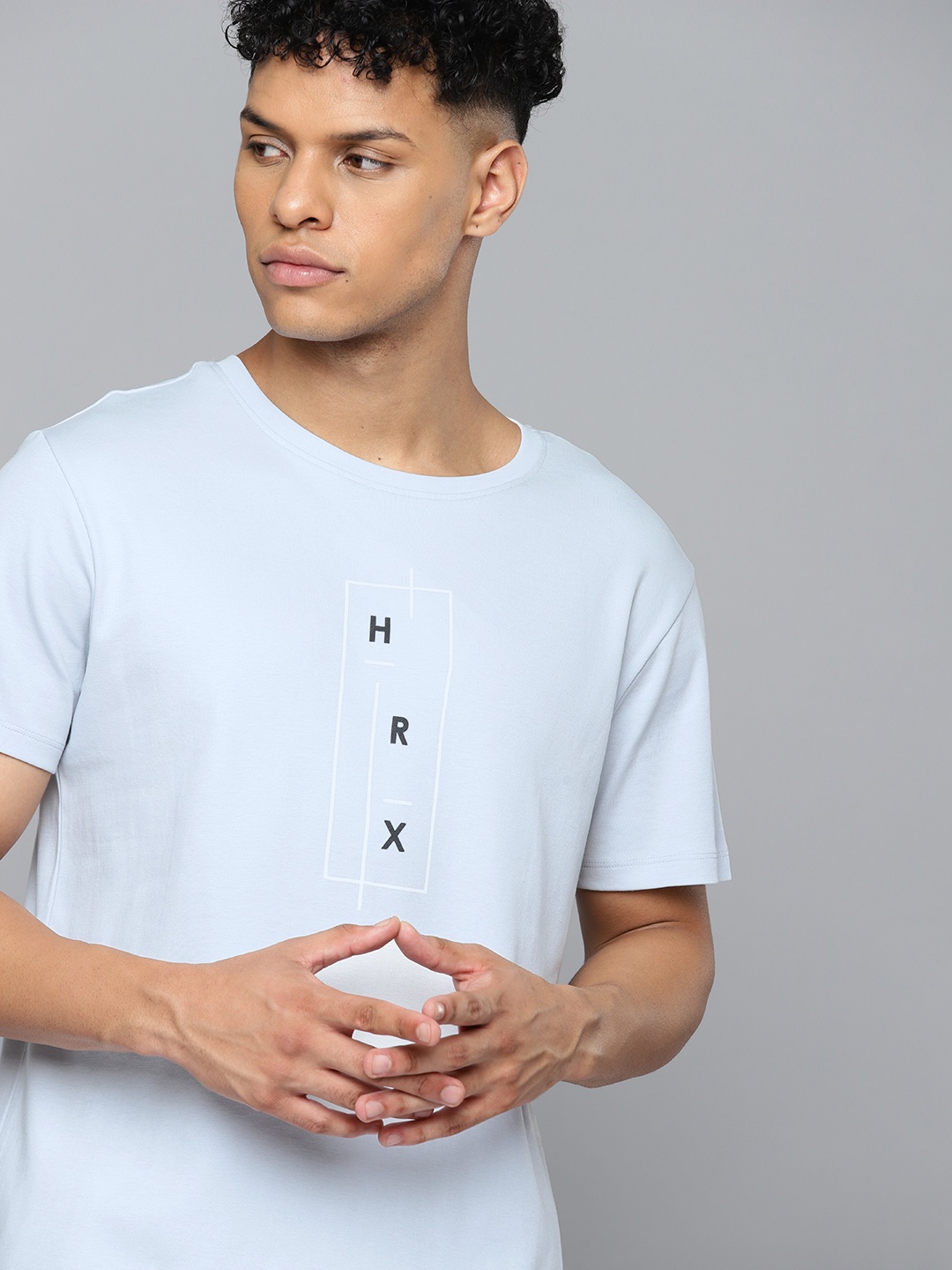 

HRX by Hrithik Roshan Men Grey Typography T-shirt