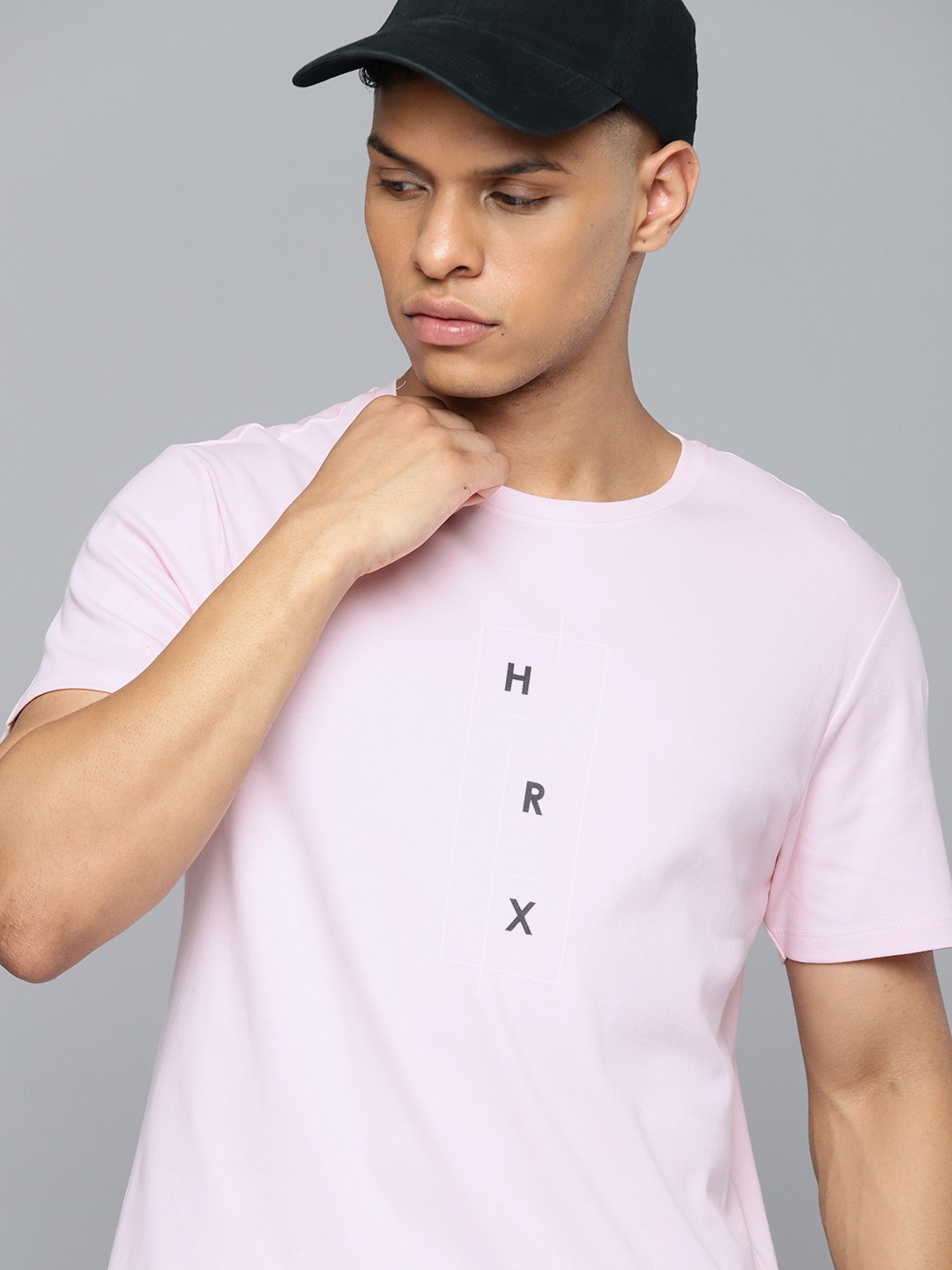 

HRX by Hrithik Roshan Men Pink Typography T-shirt