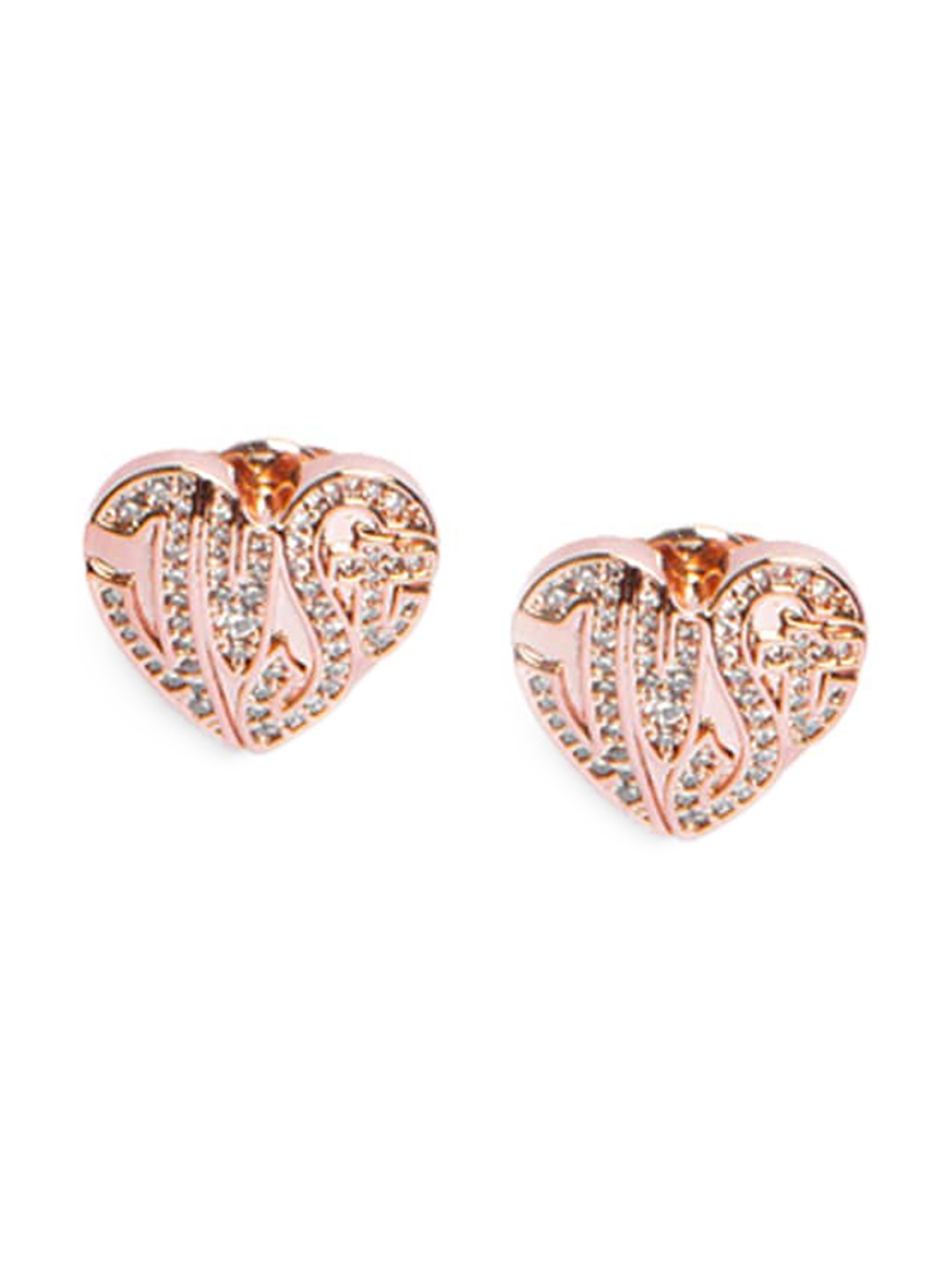 

Just Cavalli Rose Gold Plated Heart Shaped Studs Earrings