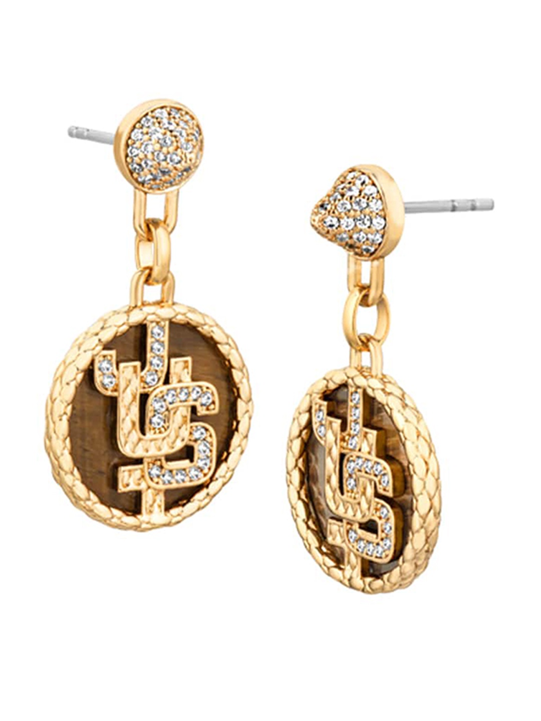 

Just Cavalli Stainless Steel Contemporary Drop Earrings, Gold