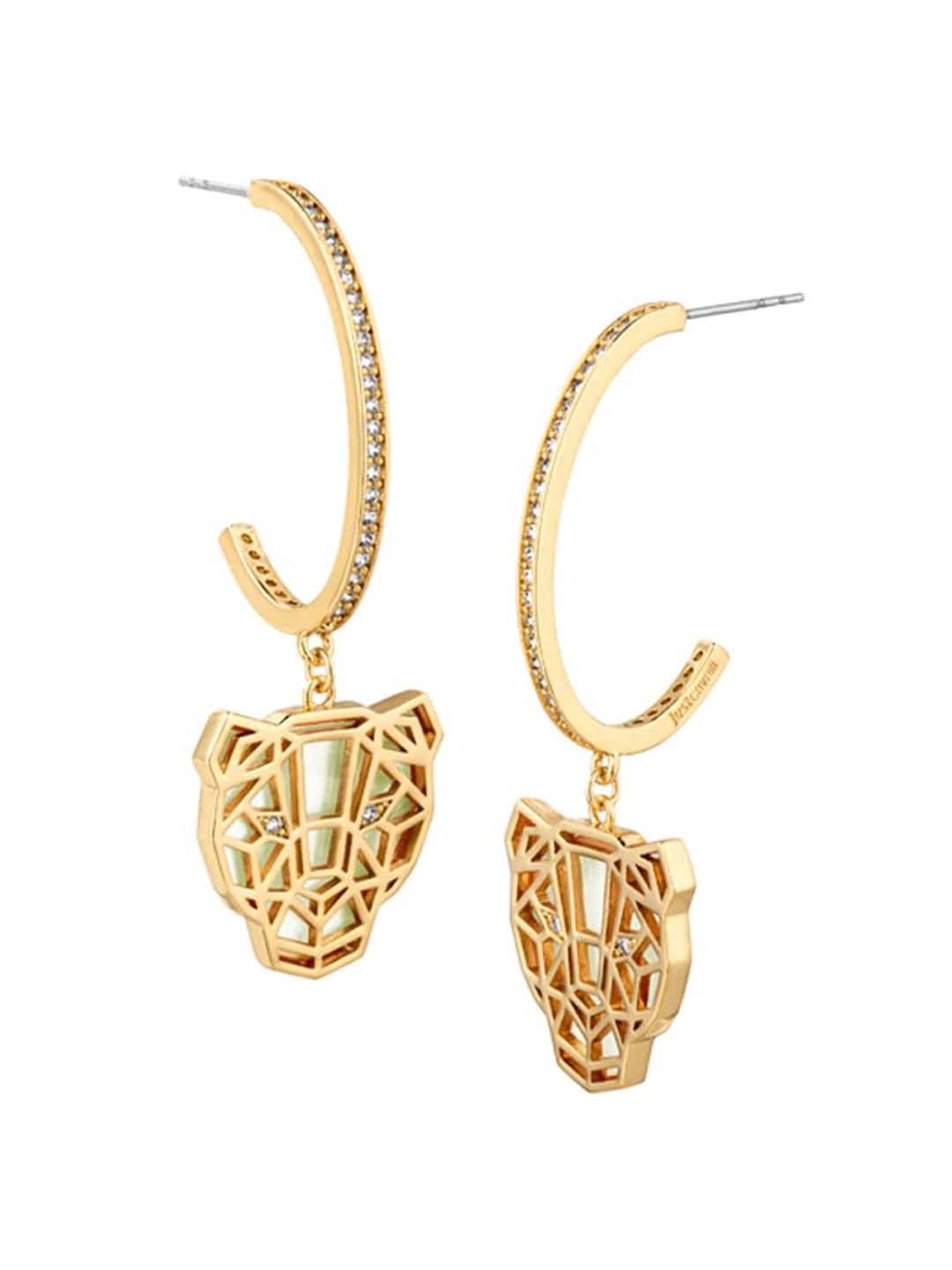 

Just Cavalli Artificial Stones Contemporary Drop Earrings, Gold