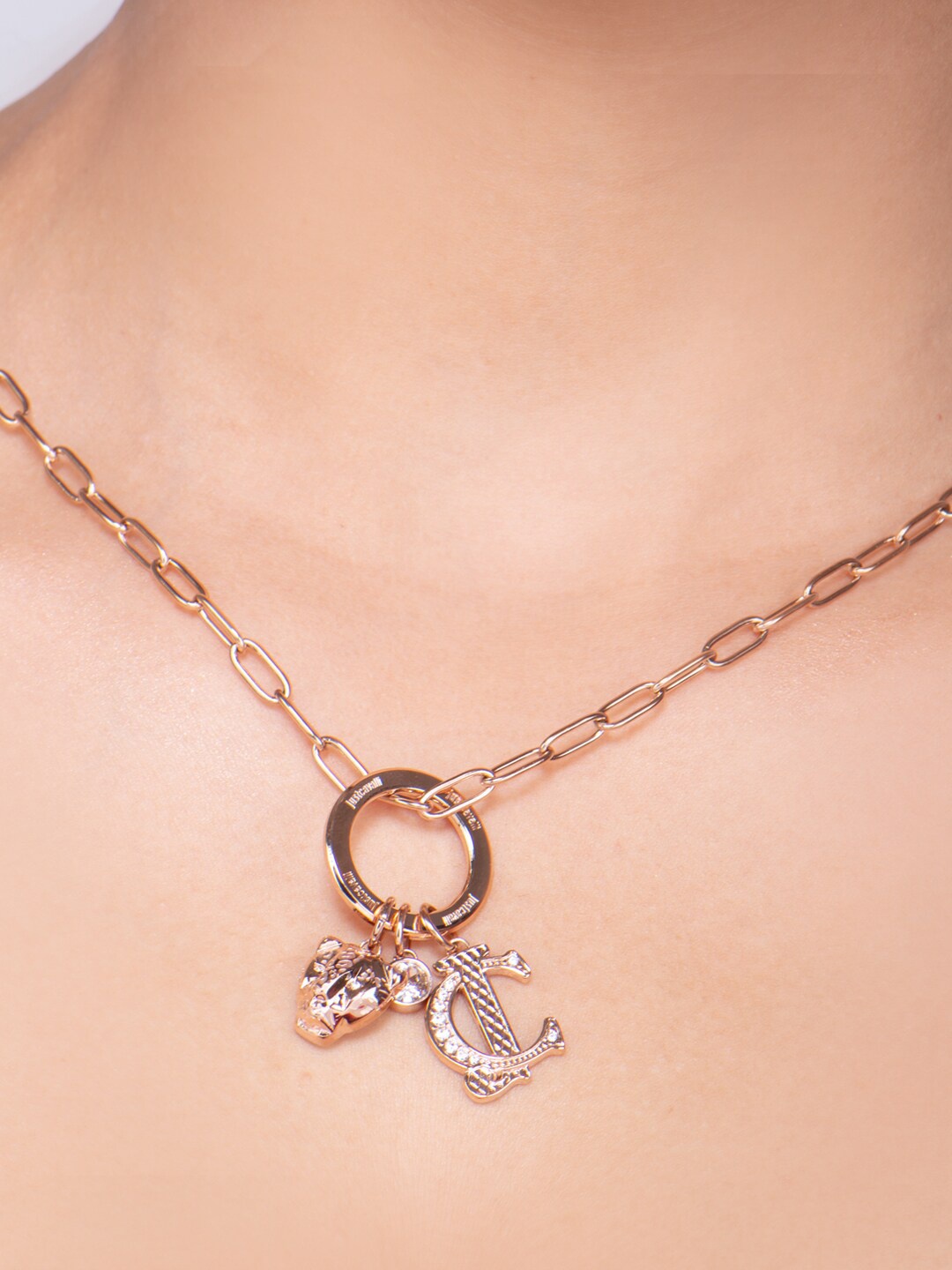 

Just Cavalli Rose Gold-Plated Artificial Stones Necklace