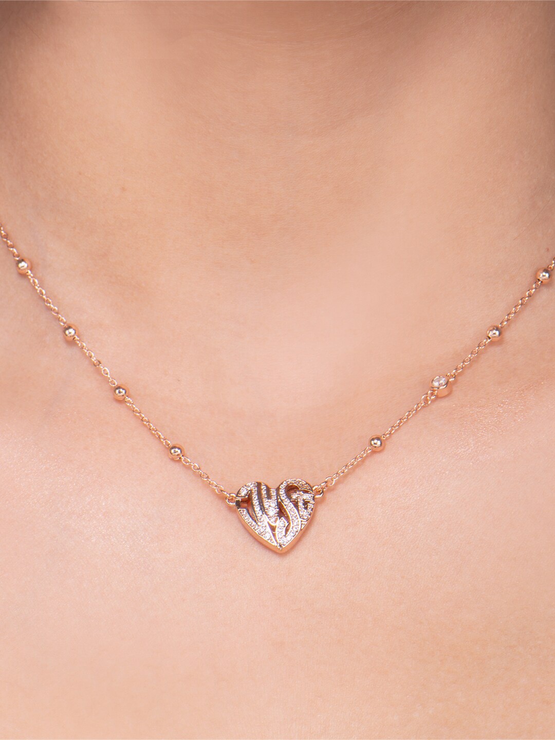 

Just Cavalli Rose Gold-Plated Artificial Stones Chain