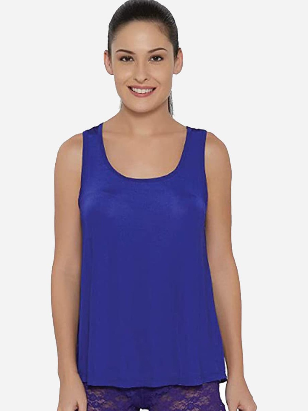 

Soie Sleeveless Lace Back Top, Blue