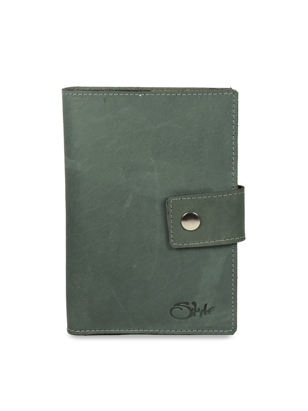 

Style Shoes Textured Leather Passport Cover, Green