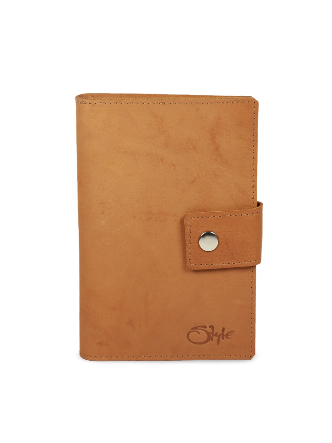 

Style Shoes Textured Leather Passport Cover, Tan