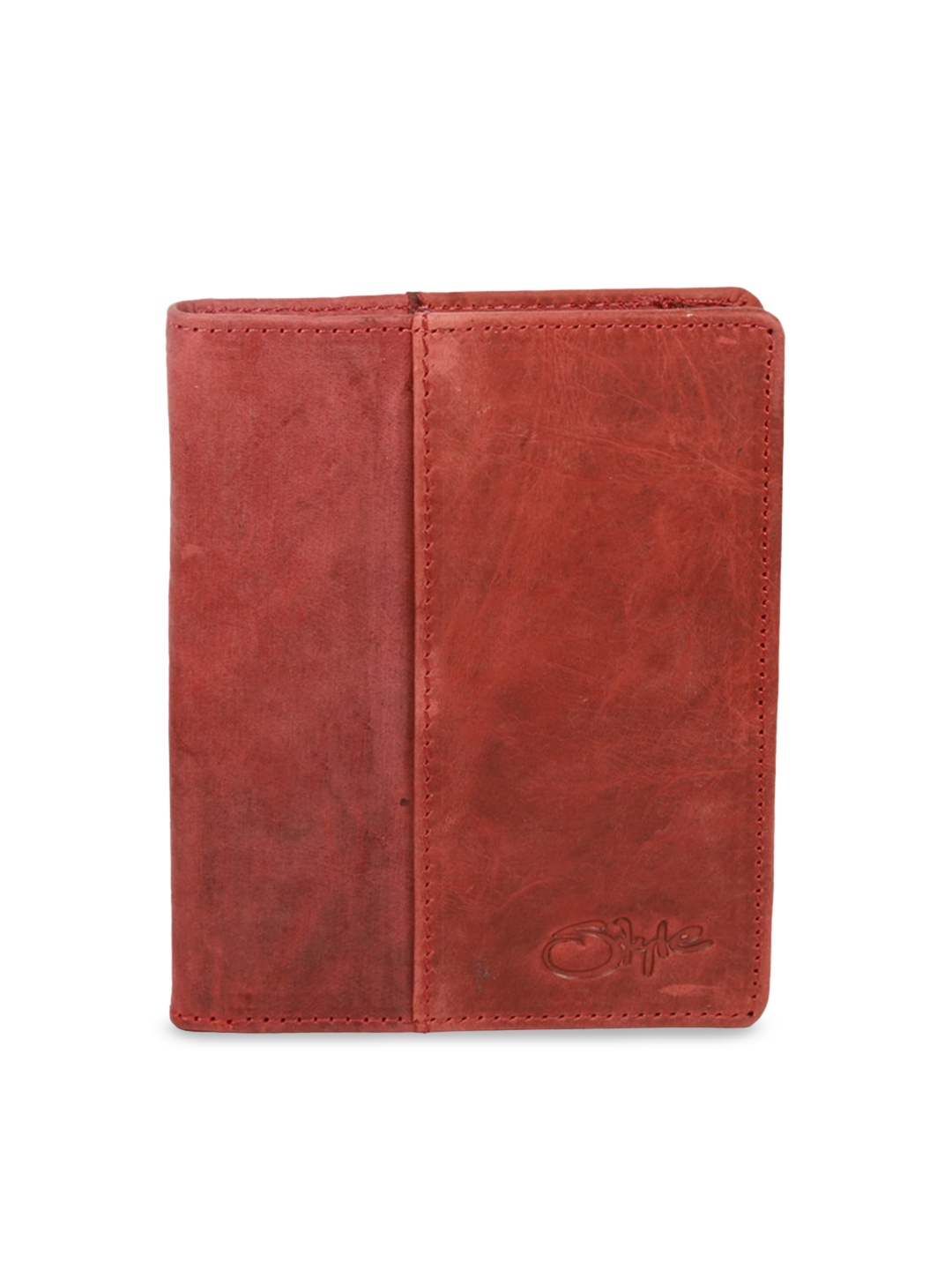 

Style Shoes Textured Leather Passport Cover, Maroon
