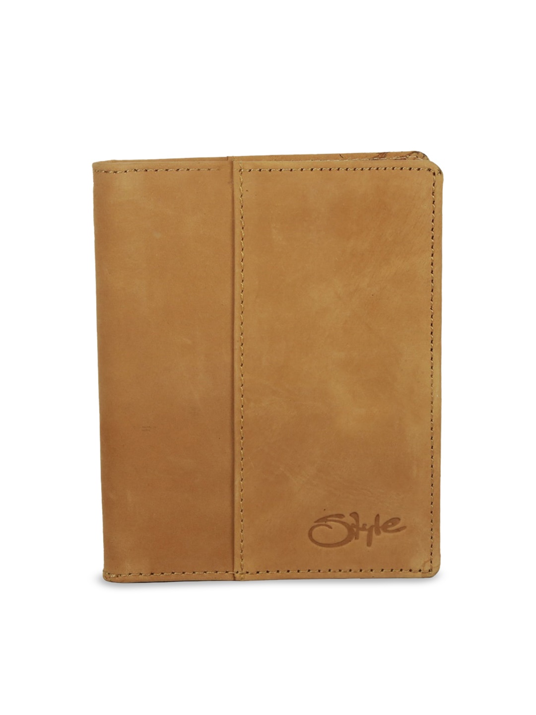 

Style Shoes Textured Leather Passport Cover, Tan