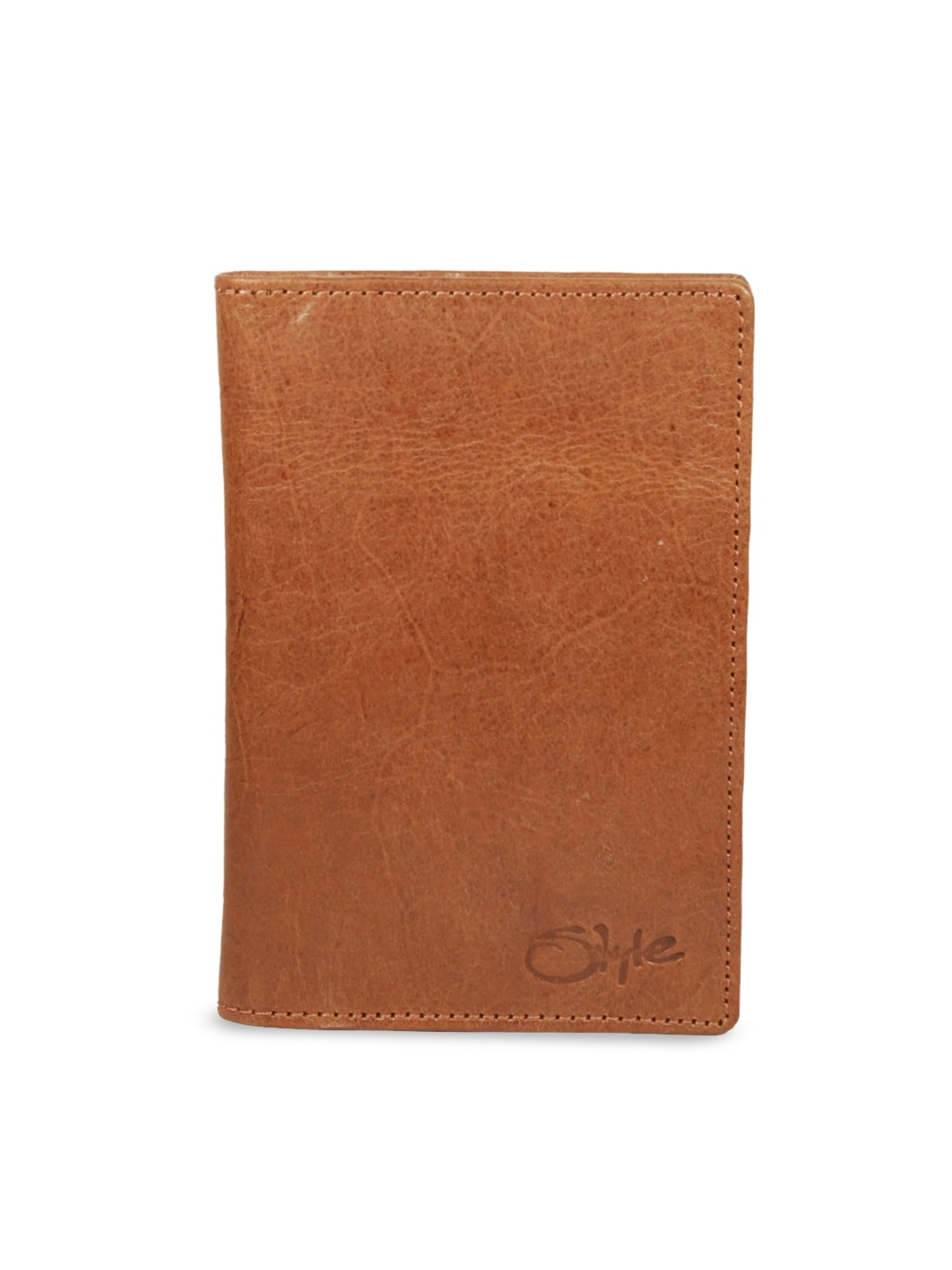 

Style Shoes Textured Leather Passport Cover, Tan