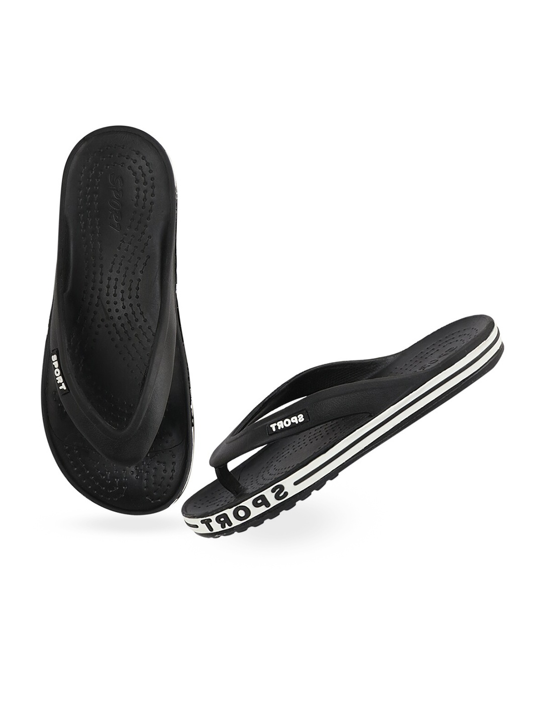 

Try Me Men Lightweight Thong Flip-Flops, Black