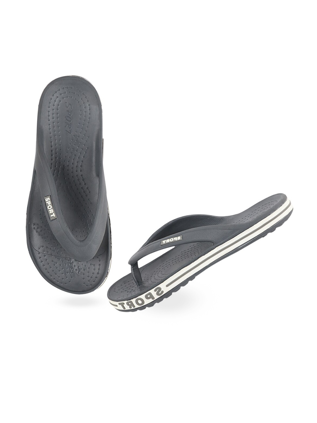 

Try Me Men Lightweight Thong Flip-Flops, Grey