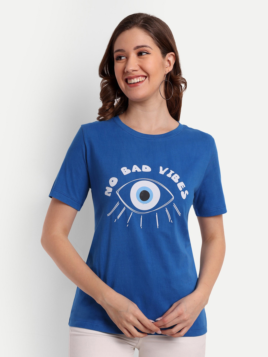 

Sttavoss Printed Slim Fit Cotton T-shirt, Blue