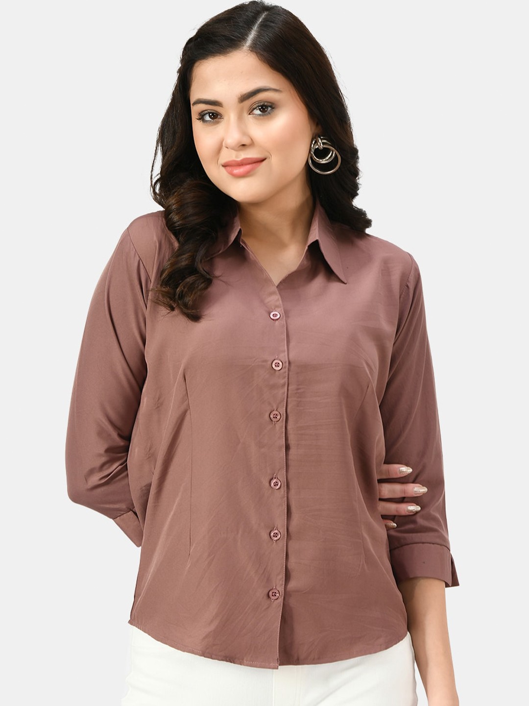 

KALINI Spread Collar Formal Shirt, Lavender