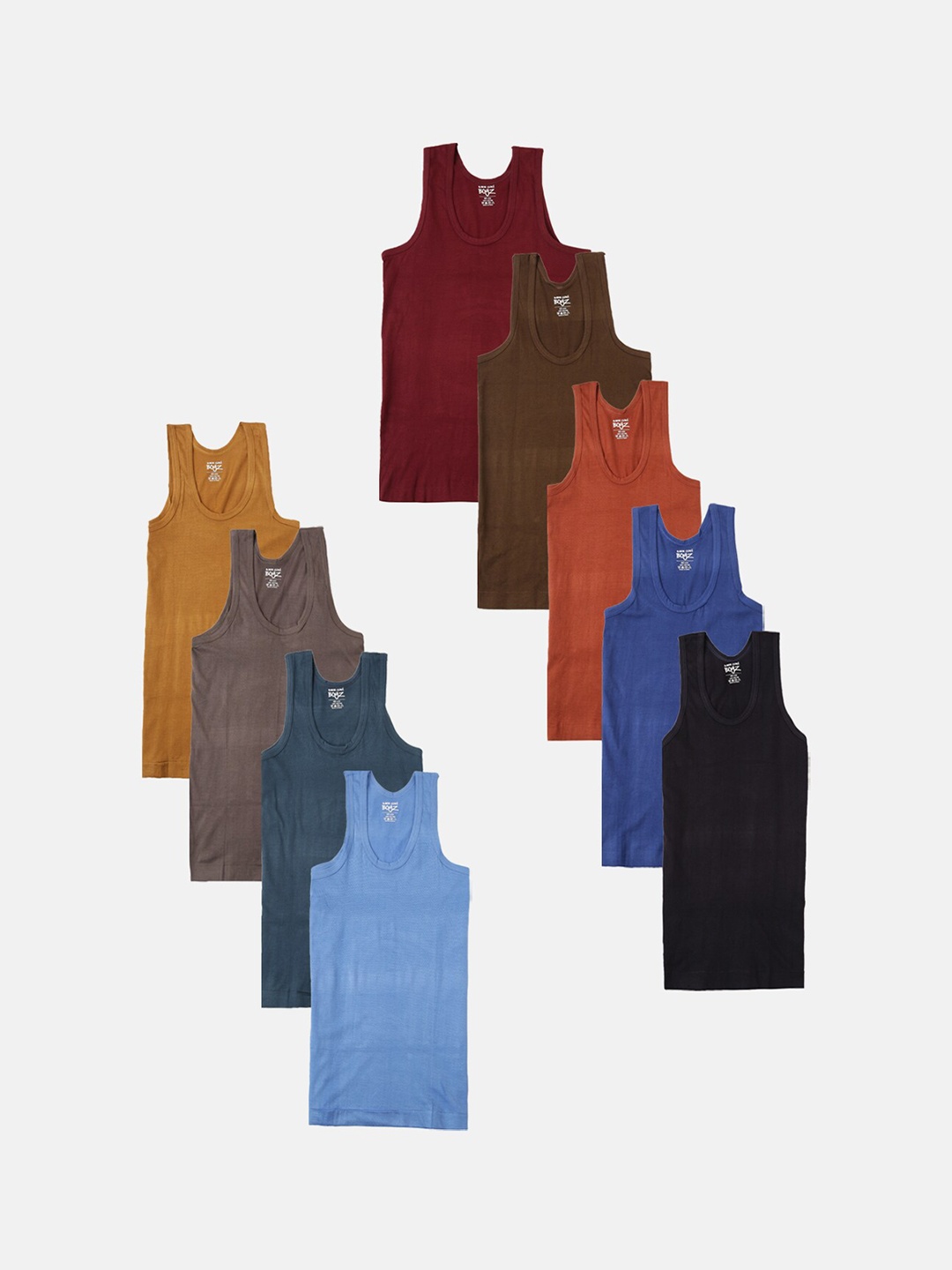 

Lux Cozi Boys Pack Of 9 Cotton Odour Free Innerwear Vests, Assorted
