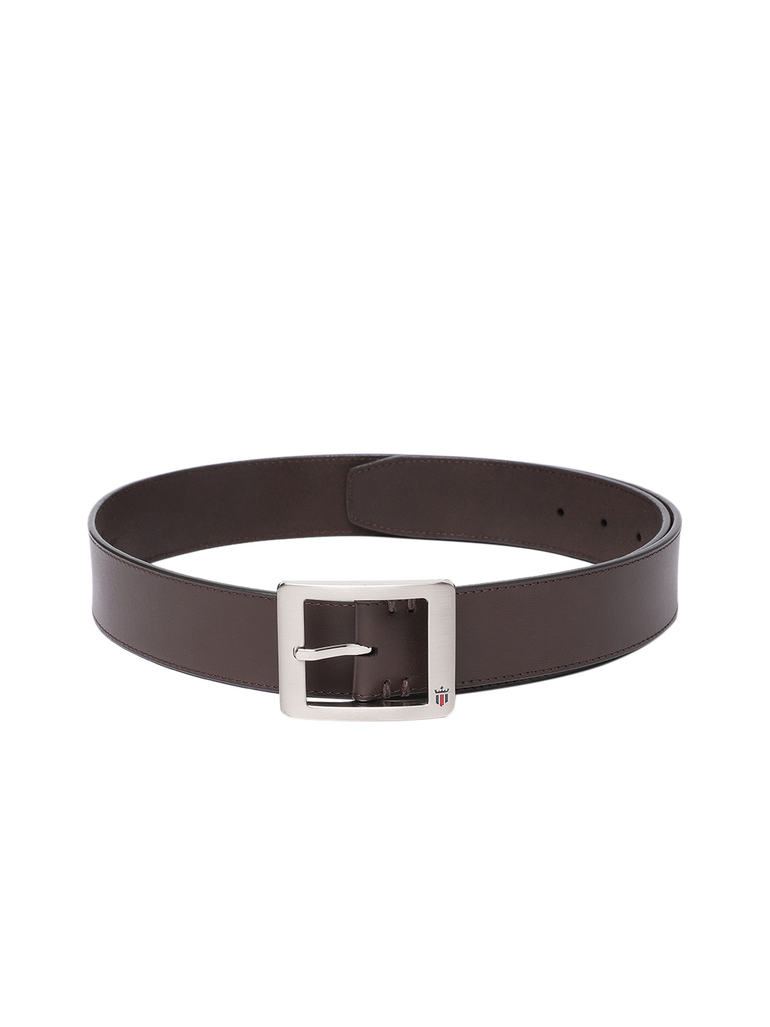 

Louis Philippe Men Leather Formal Belt, Brown