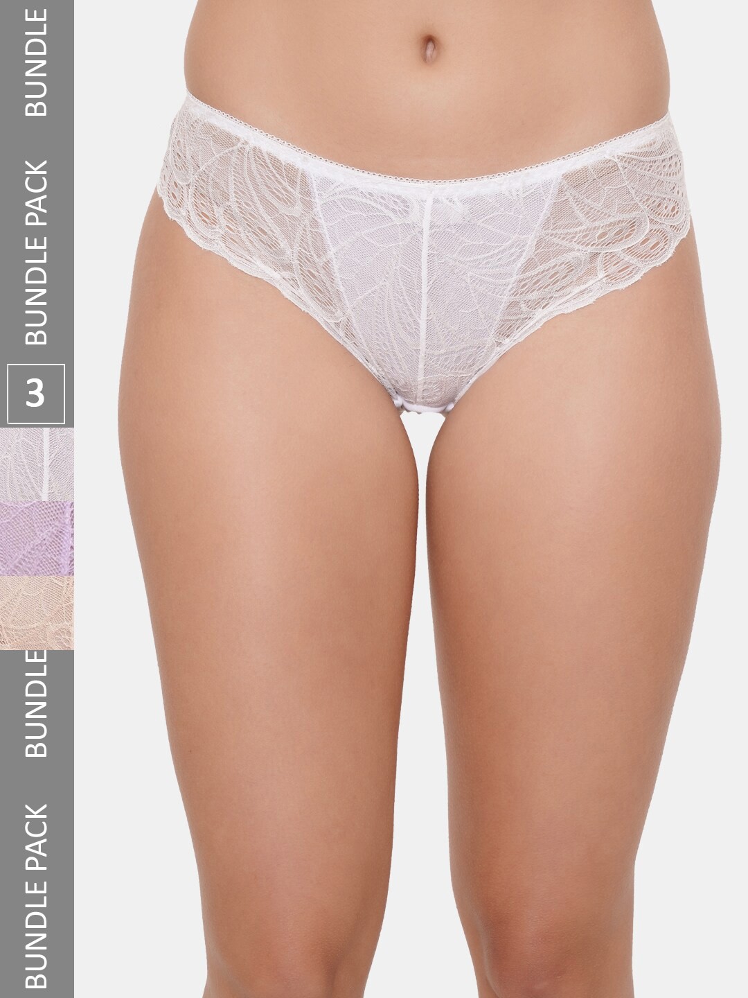 

Amour Secret Women Pack Of 3 Self-Designed Hipster Briefs, White