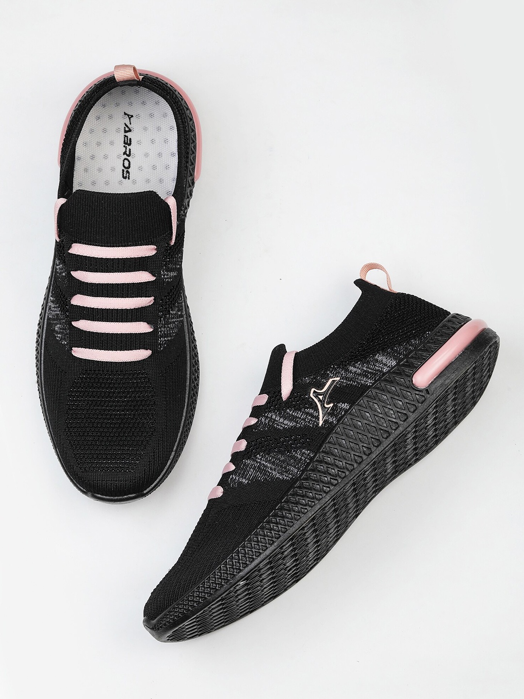 

ABROS Women Mesh Air Running Shoes, Black