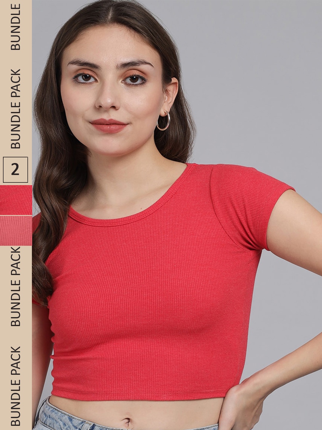 

GUTI Red Cotton Crop Top