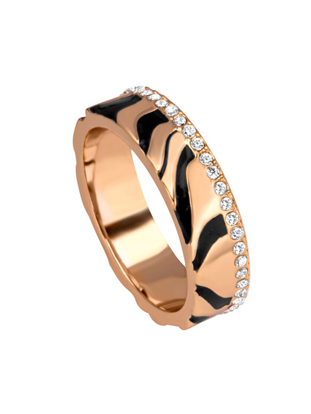 

Roberto Cavalli Rose Gold-Plated Stone-Studded Finger Ring