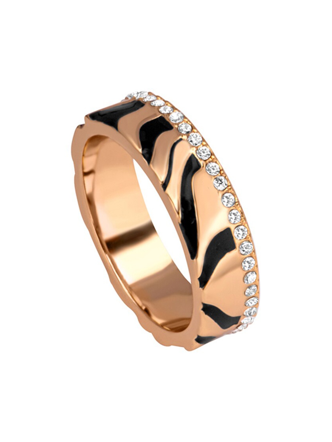 

Roberto Cavalli Rose Gold-Plated Stone-Studded Finger Ring