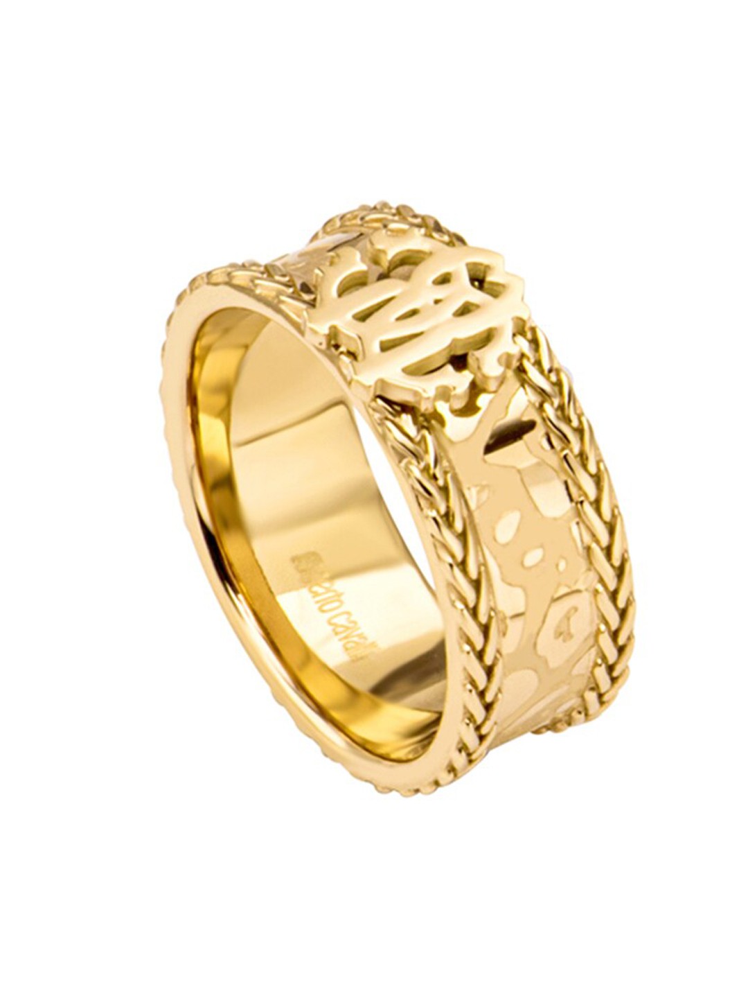 

Roberto Cavalli Gold-Plated Stone-Studded Finger Ring