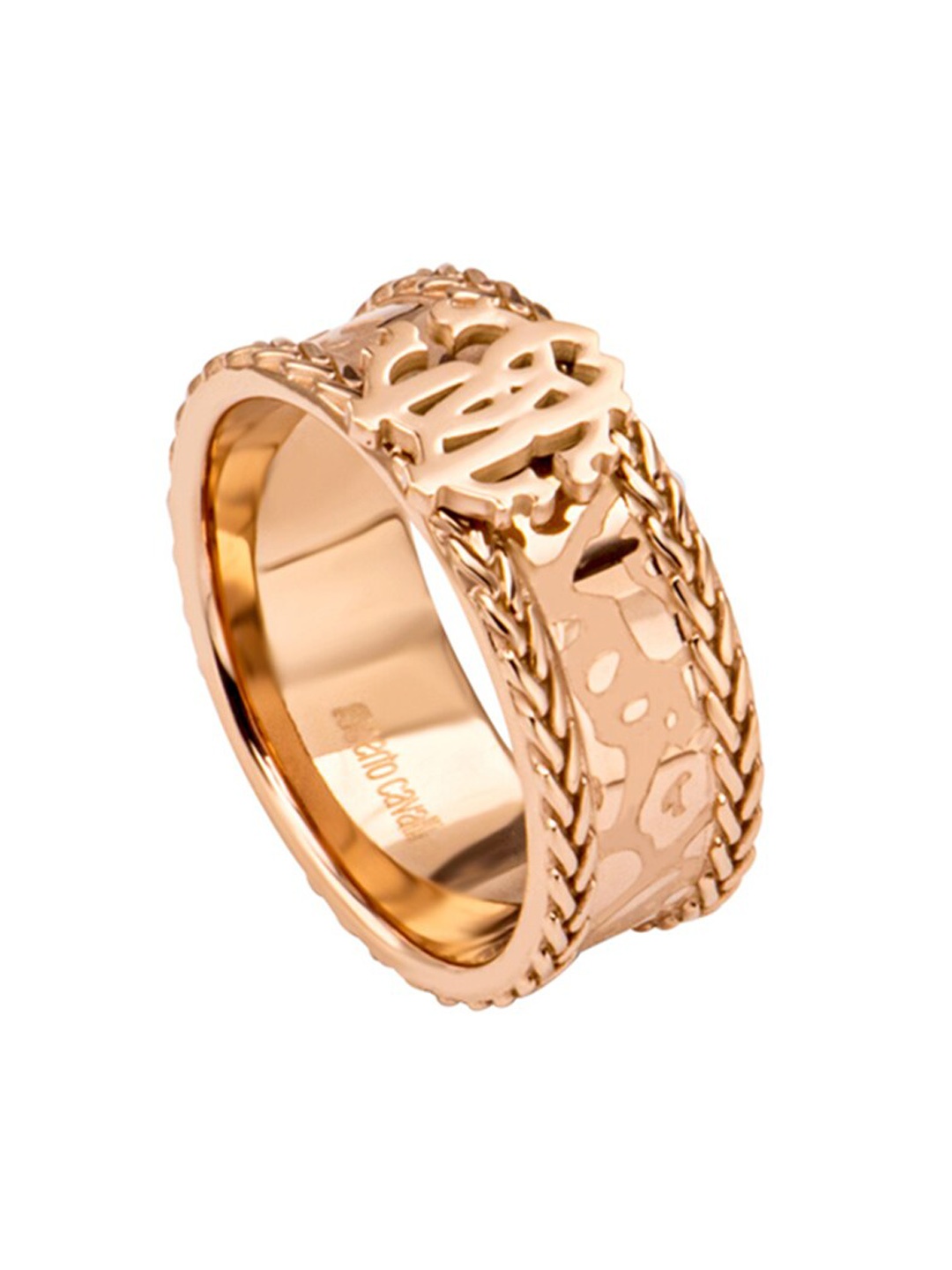 

Roberto Cavalli Rose Gold-Plated Stone-Studded Finger Ring