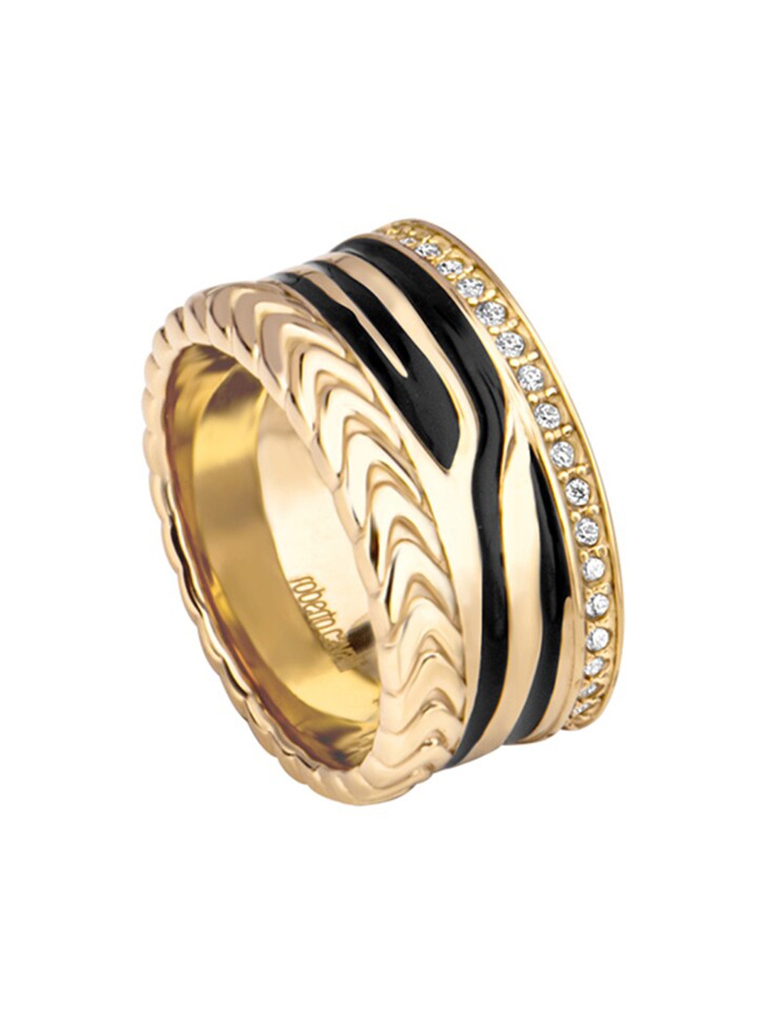 

Roberto Cavalli Gold-Plated Stone-Studded Finger Ring