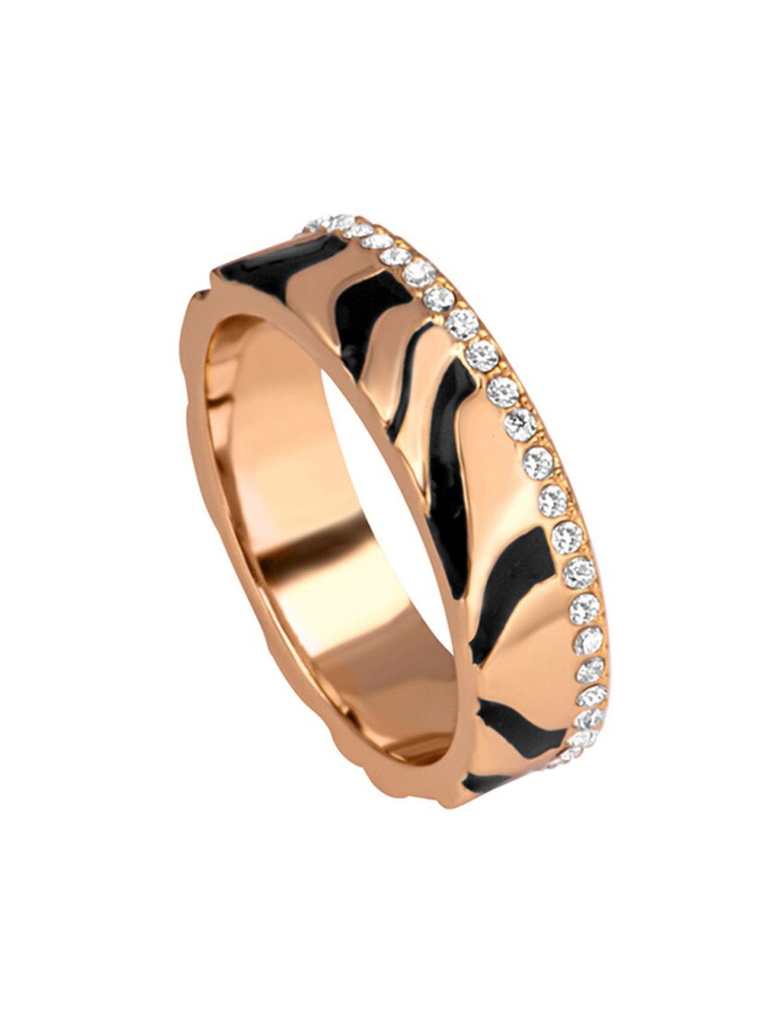 

Roberto Cavalli Rose Gold-Plated Stone-Studded Finger Ring