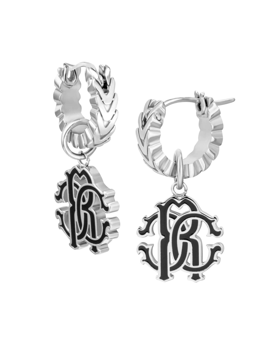 

Roberto Cavalli Silver-Plated Contemporary Drop Earrings