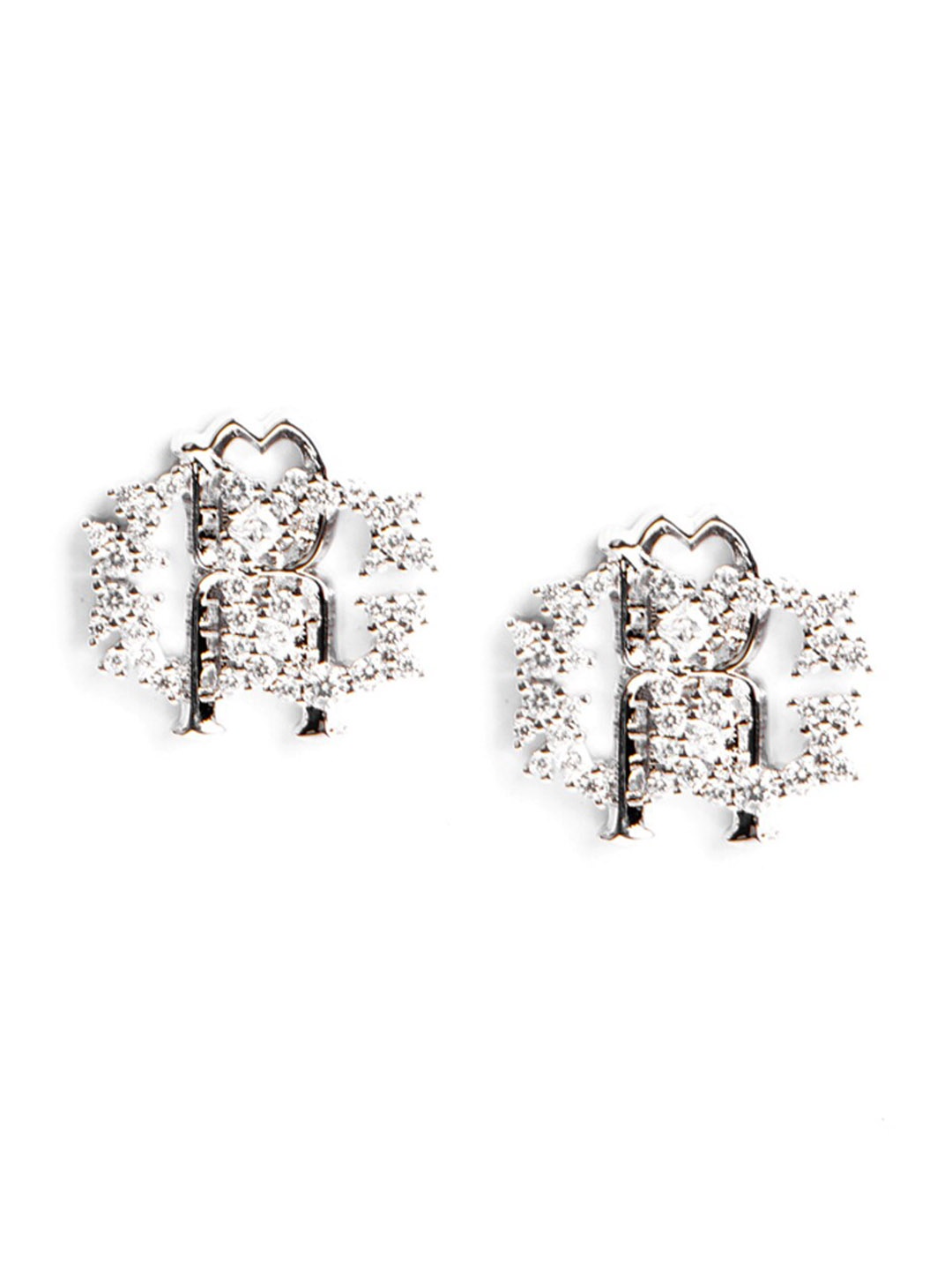 

Roberto Cavalli Stainless Steel Contemporary Studs Earrings, Silver