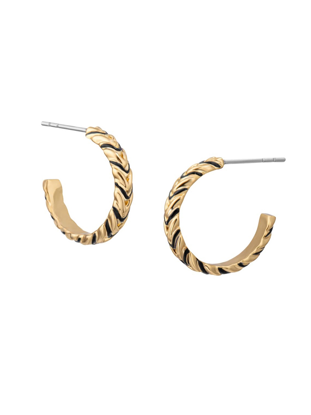 

Roberto Cavalli Gold-Plated Crescent Half Hoop Earrings