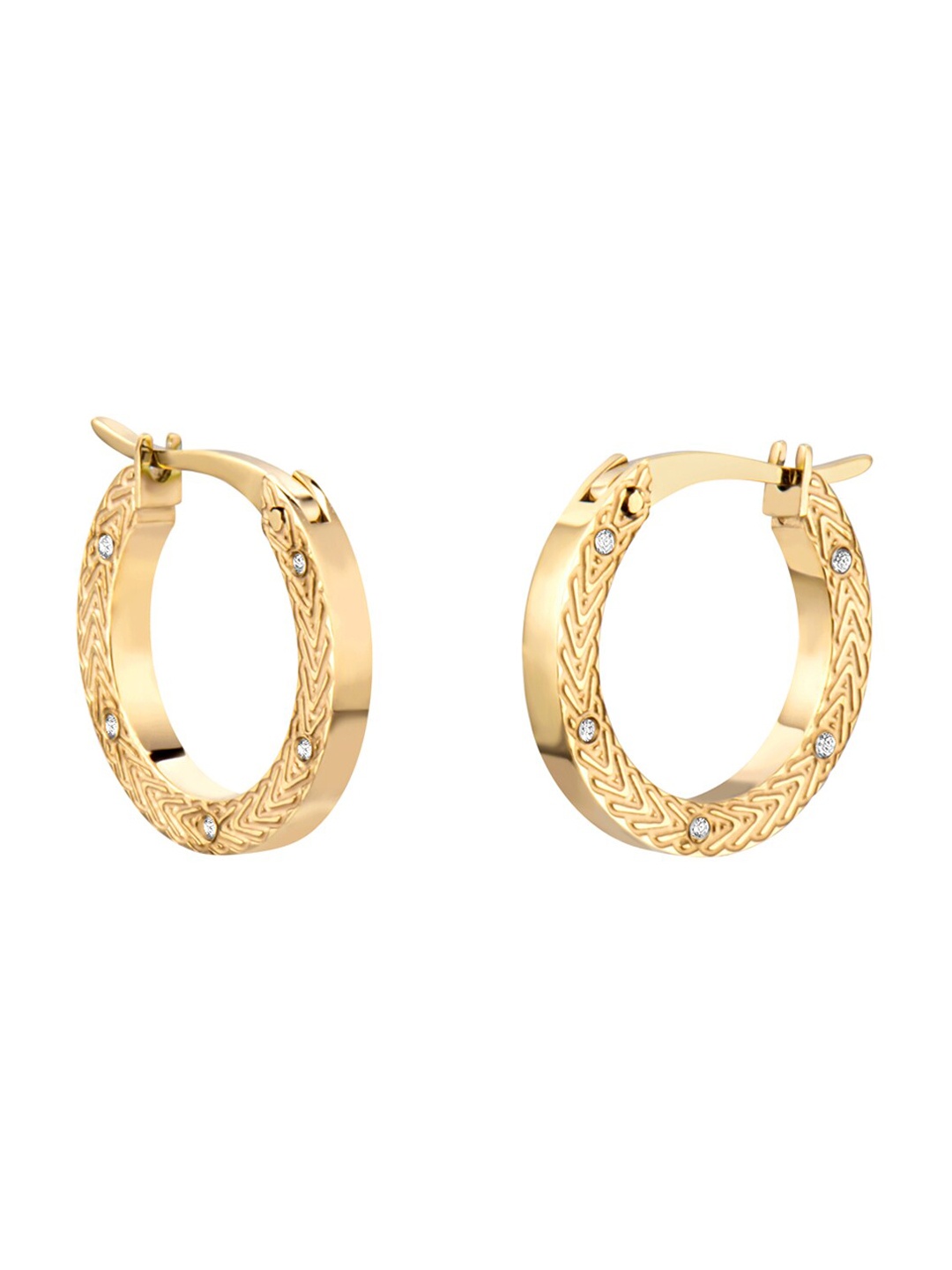 

Roberto Cavalli Gold-Plated Circular Hoop Earrings