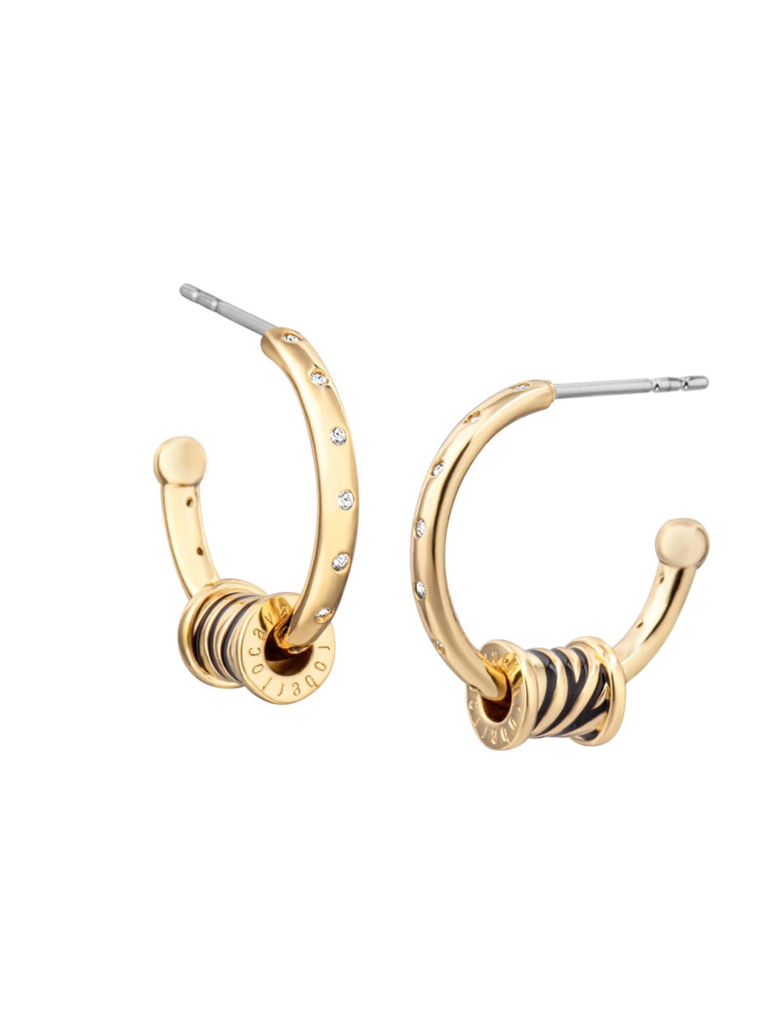 

Roberto Cavalli Gold-Plated Crescent Half Hoop Earrings