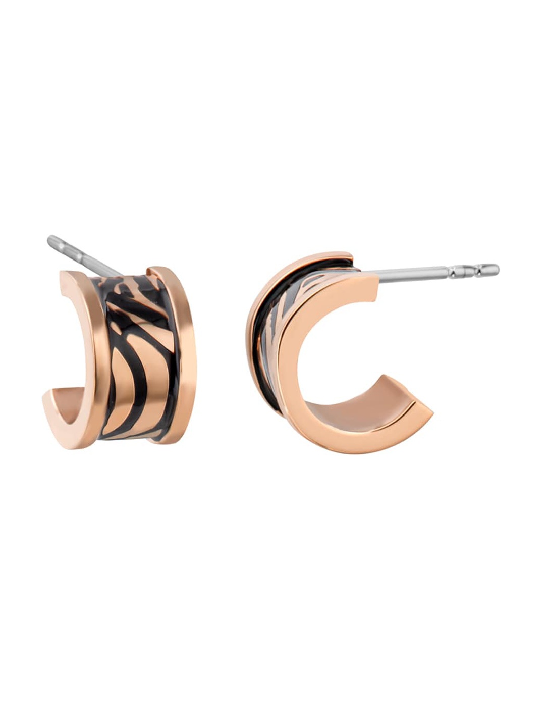 

Roberto Cavalli Contemporary Half Hoop Earrings, Rose gold
