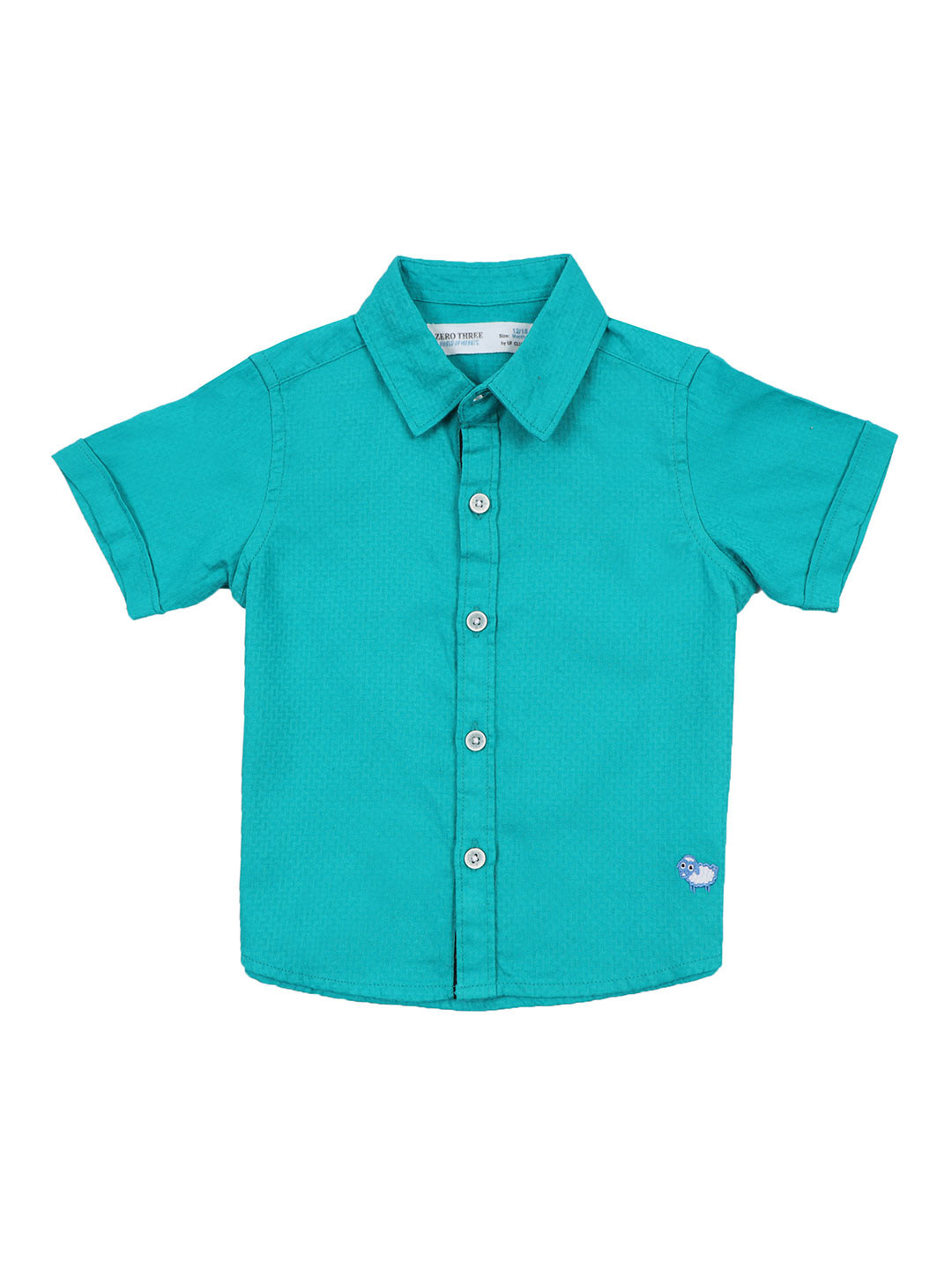 

ZERO THREE Boys Comfort Fit Cotton Casual Shirt, Green