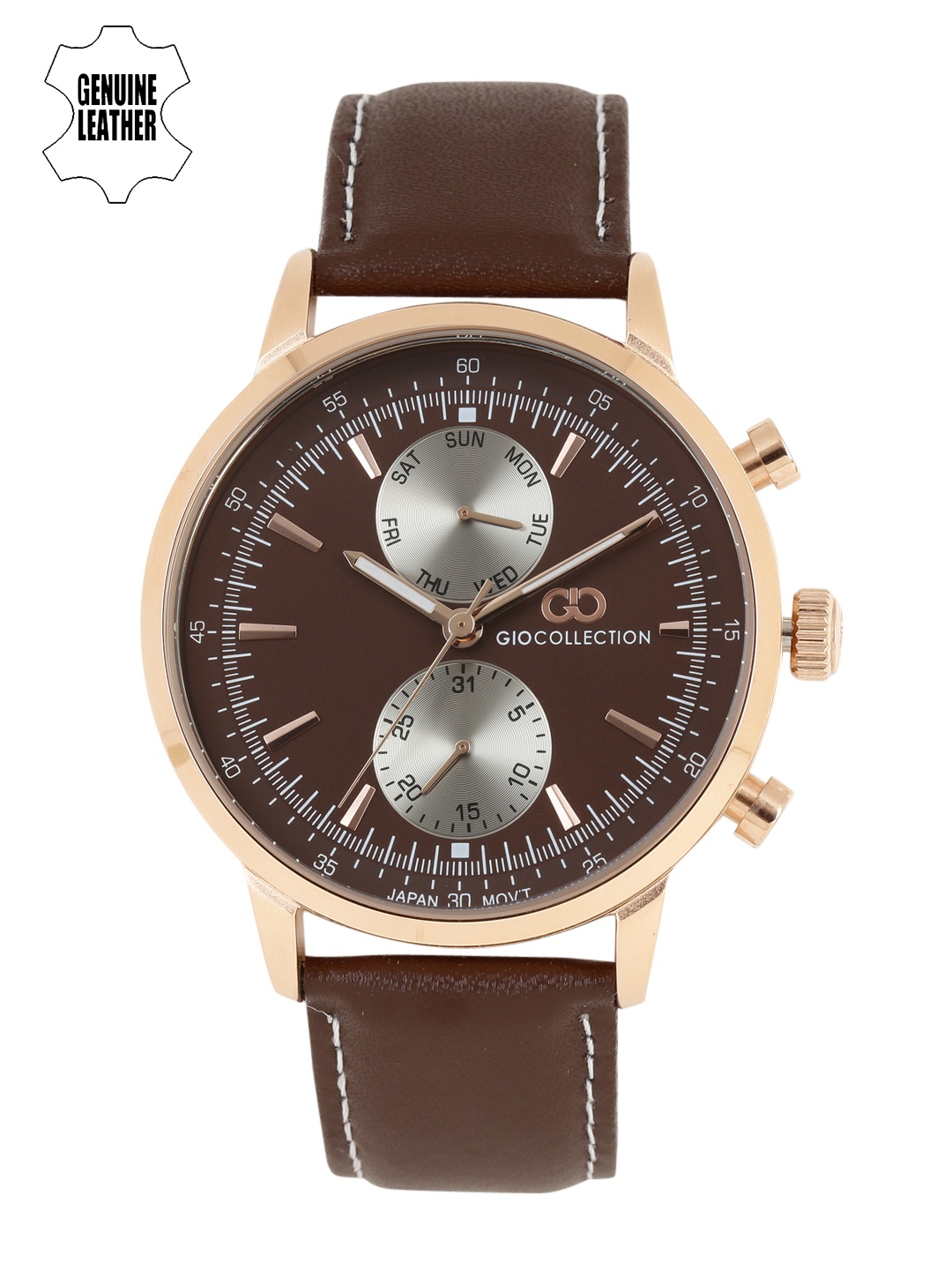

GIO COLLECTION Men Brown Analogue Watch G1034-02