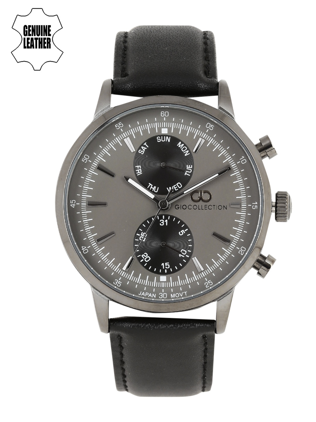 

GIO COLLECTION Men Gunmetal-Toned Analogue Watch G1034-04, Metallic