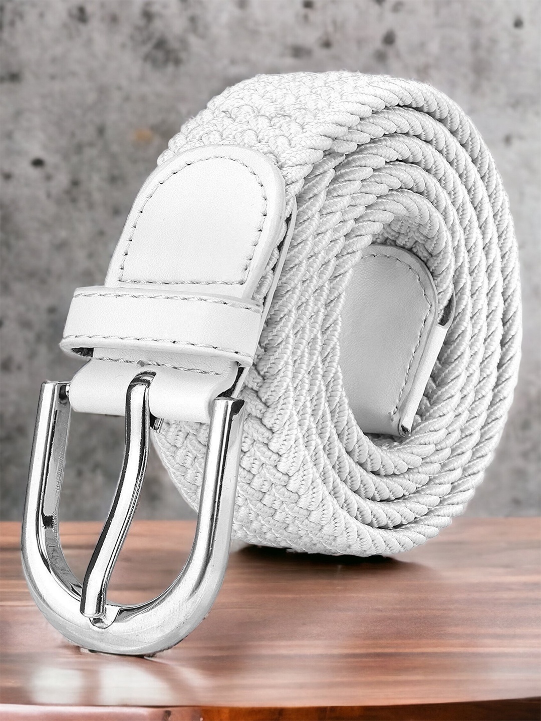 

ZORO Men Braided Belt, White