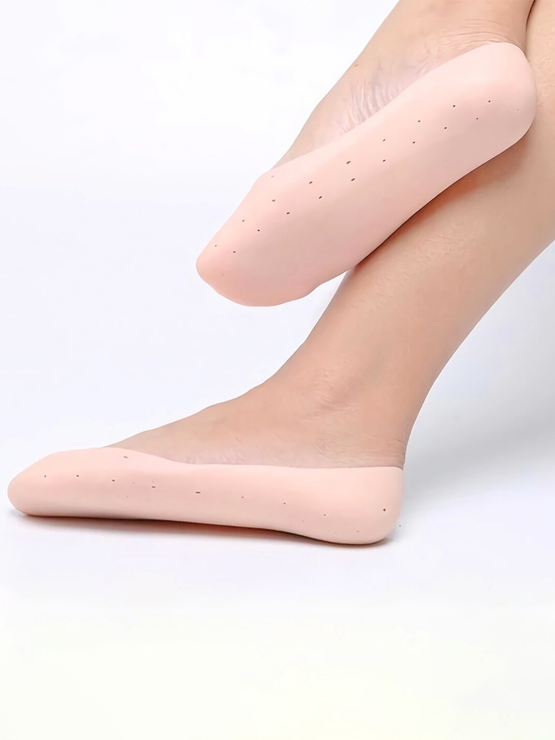 

MATRA Women Anti Crack Heel Repair Silicone Socks, Nude