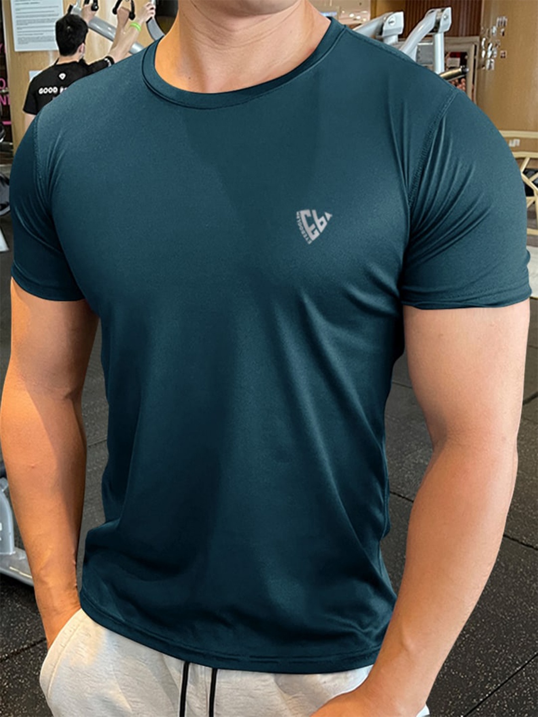 

Eyebogler Round Neck Cotton T-shirt, Teal
