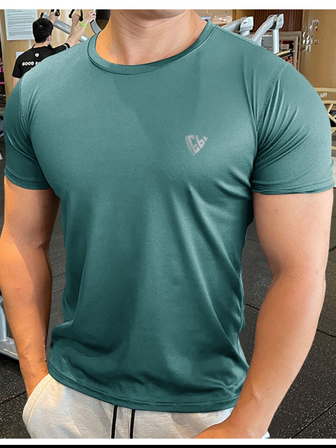 

Eyebogler Round Neck Cotton T-shirt, Green