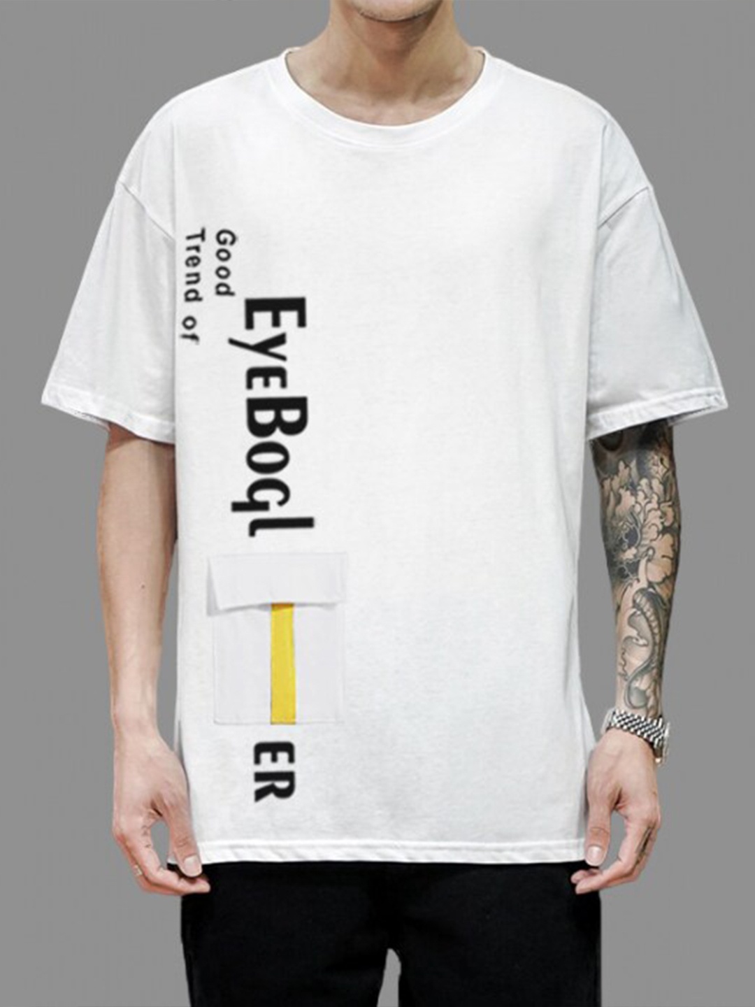 

Eyebogler Typography Oversize Cotton T-shirt, White